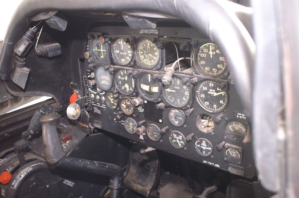 North American T-28 Rear Cockpit Control Panel