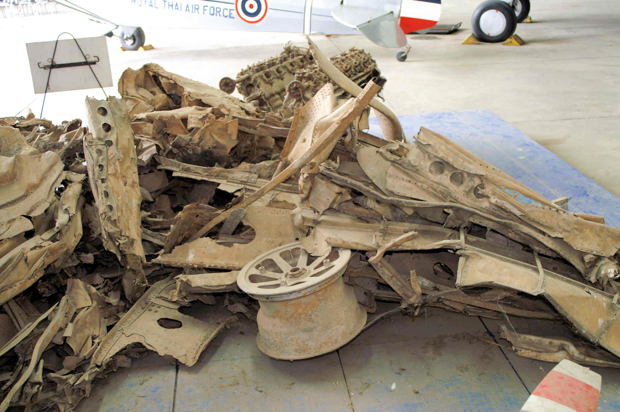 Flying Tigers P40 wheel from crashed aircraft